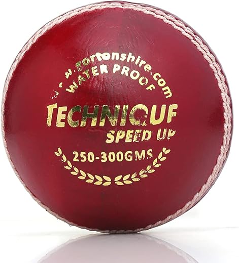 Gortonshire Leather Heavy Cricket Ball 250-300 Grams, Red