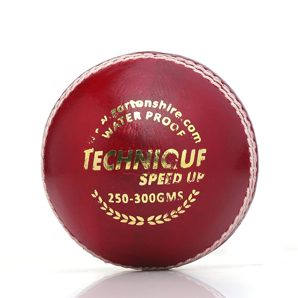 Gortonshire Leather Heavy Cricket Ball 250-300 Grams, Red