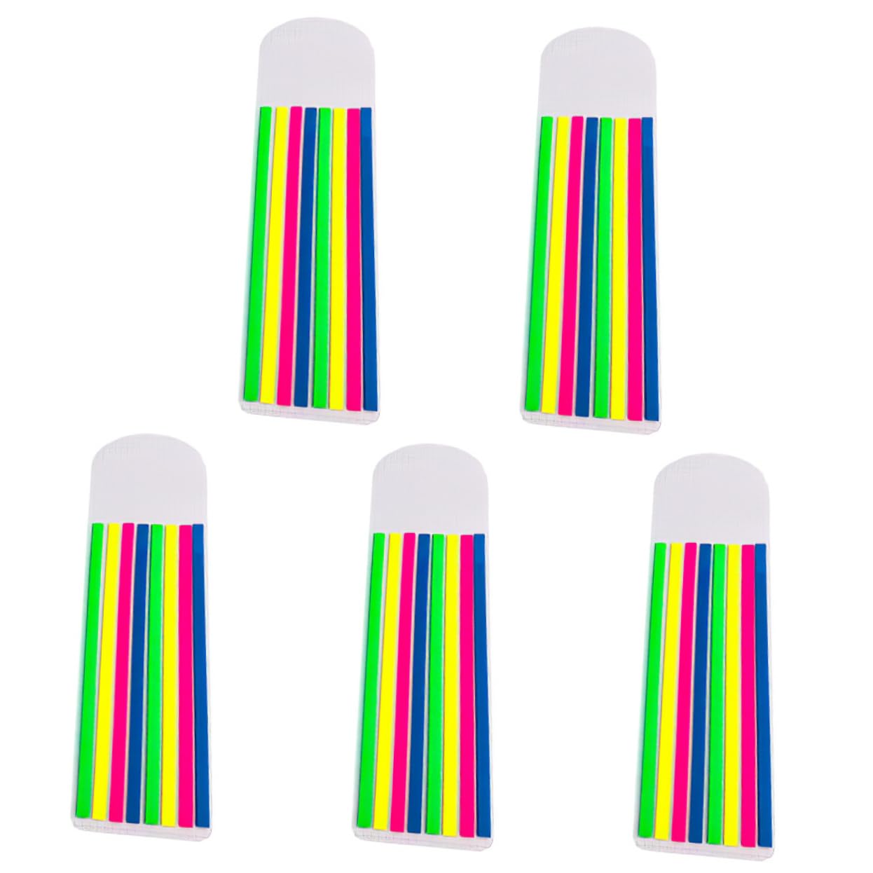 SHINEOFI 20 Juegos De Cintas Fluorescentes Para Resaltar Libros Tiras De Lectura Estéticas Marcadores De Página Adhesivos.