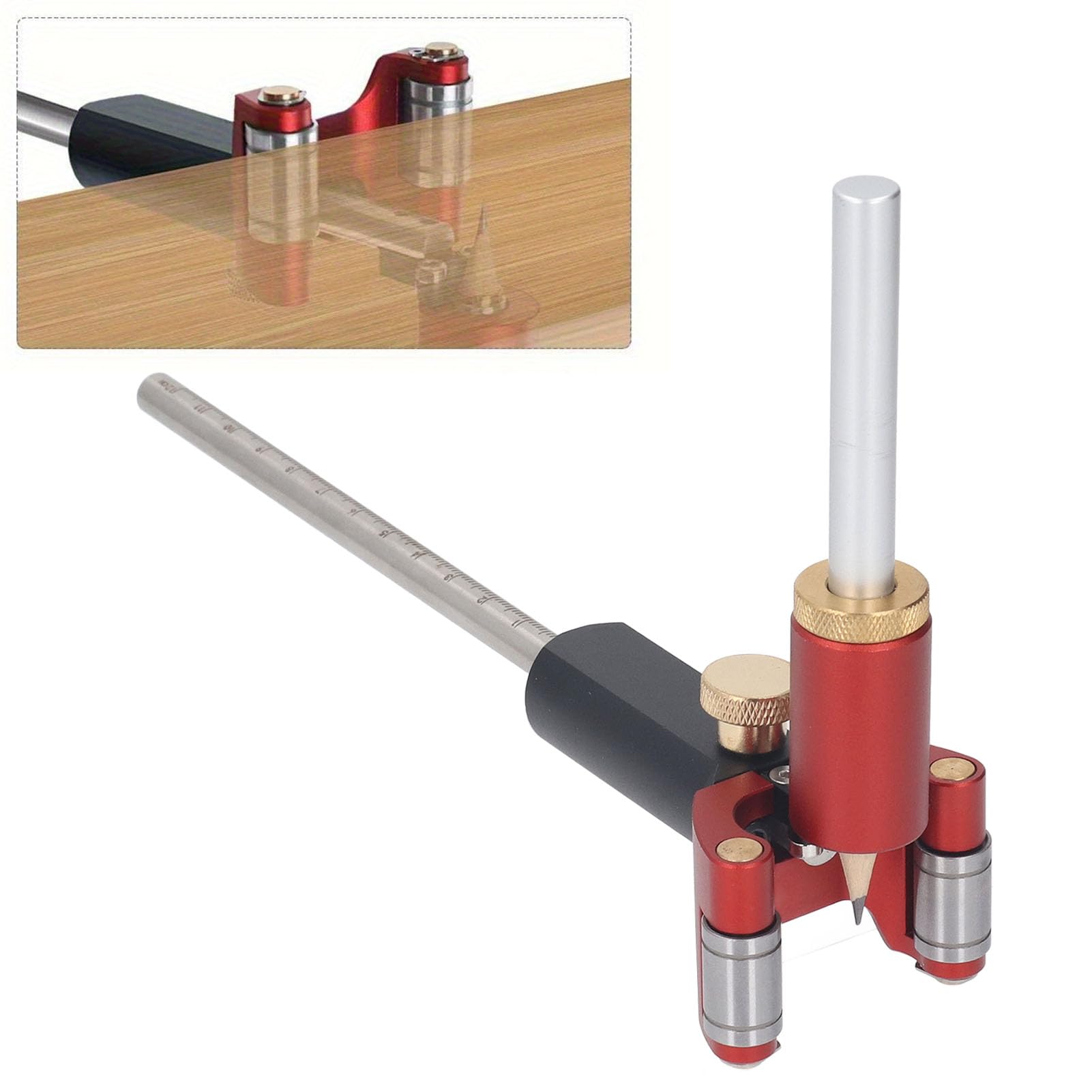 Marhynchus Strumento di Tracciatura a Doppio Scopo con Rullo in Acciaio | Tracciatore a Doppio Scopo Ad Lineare da 0 a 120 Mm per Ceramica, Ferro, Acrilico, Legno, Vetro