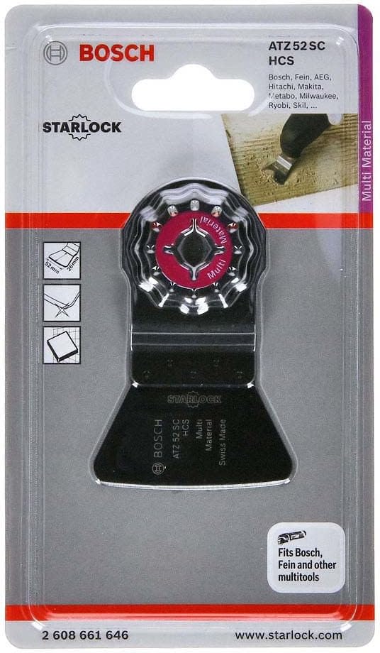BoschProfessional 1x Scraper ATZ 52 SC (for hard residues, Width 52 mm, Accessory Multitool)