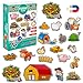 MAGDUM Imanes nevera niños Animales Granja - 19 Grandes imanes bebes - Montessori bebe - Animales de juguete - Juguetes bebes - Juegos educativos niños -Nevera juguete -Iman de nevera -Imanes animales