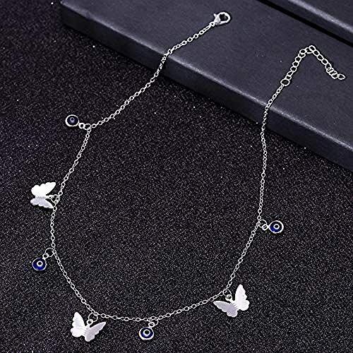 Preisvergleich Produktbild CKAWM Halskette Frauen Kleintier Schmetterling Stern Kette Halskette Schlüsselbein Kette Halskette Schmuck Zubehör