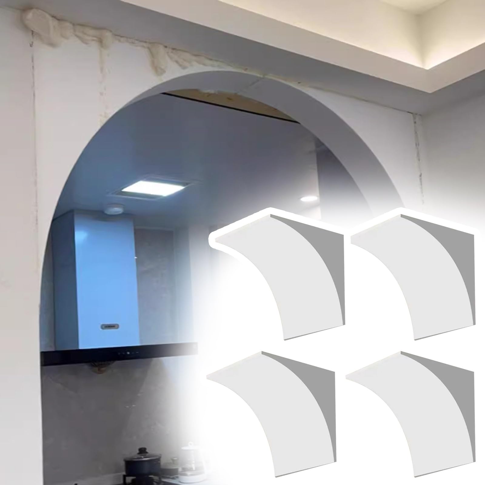 Kit arc de porte demi-cercle et moulure de lambris intérieur
