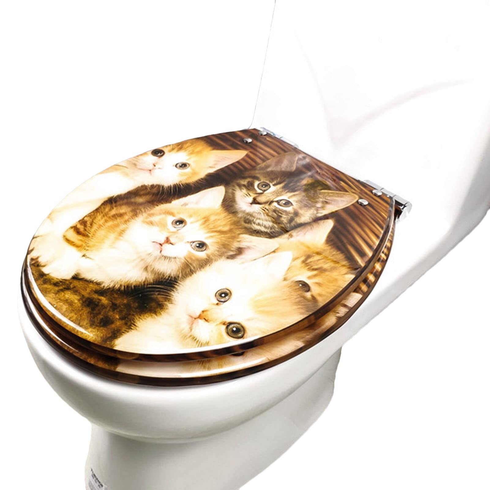 Dxpsxjl C Quiet Toilet Seat, Long-Lasting Design Hinges Stainless Steel Easy To Install, Adjustable, Lightweight, Portable, User-Friendly, Ompact, Slow, Lose, Novelty, Durable