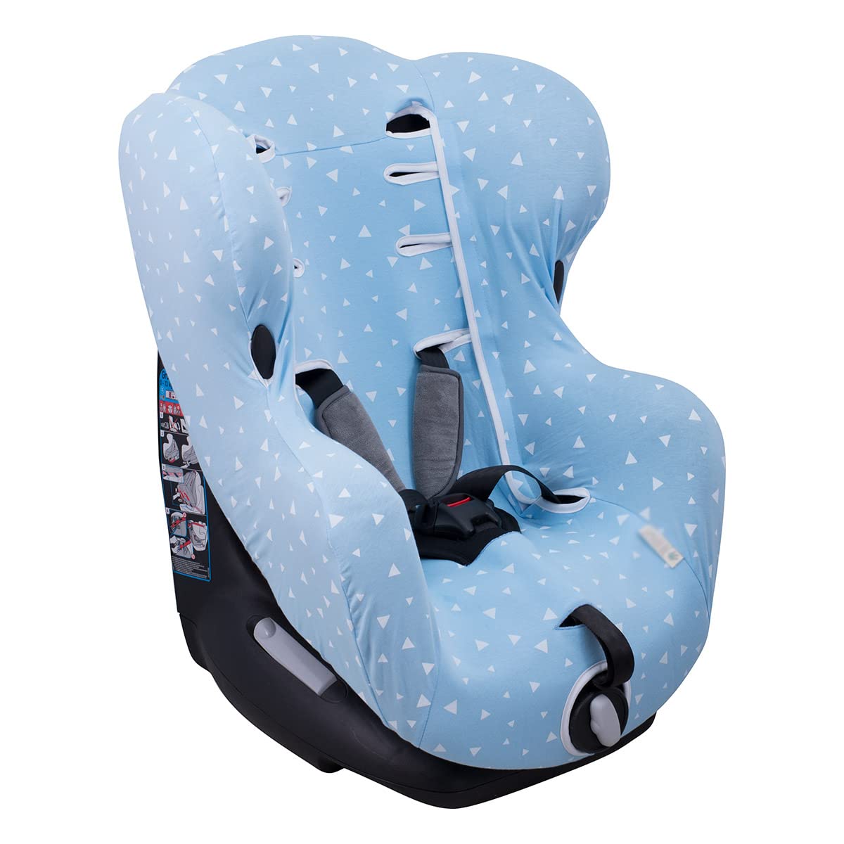 JYOKO Kids Pokrowiec na fotel samochodowy kompatybilny z Iseos Neo i Auto Kite Baby Comfort (Blue Sparkles)