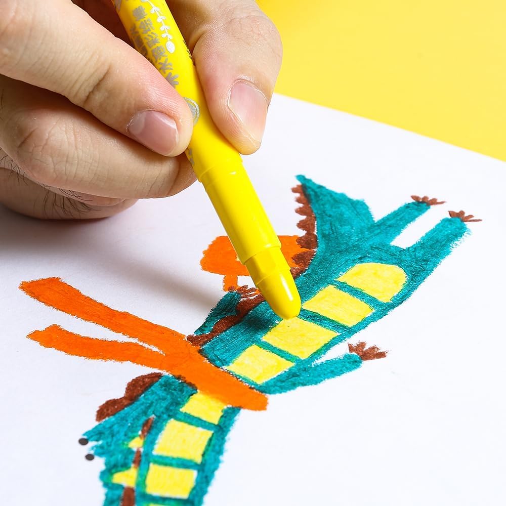 M&G 24 Pcs Tempera Paint Sticks, 24 Colors Solid Tempera Paint Set for artists, Washable, Paint Sticks Quick Drying, Non-Toxic, Works Great on Paper Wood Glass - Image 8