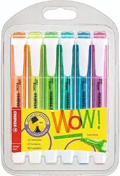 Marca Texto Swing Cool, Stabilo, Estojo com 6 Unidades Cores Fluorescentes, Sertic 33.0600, Stabilo