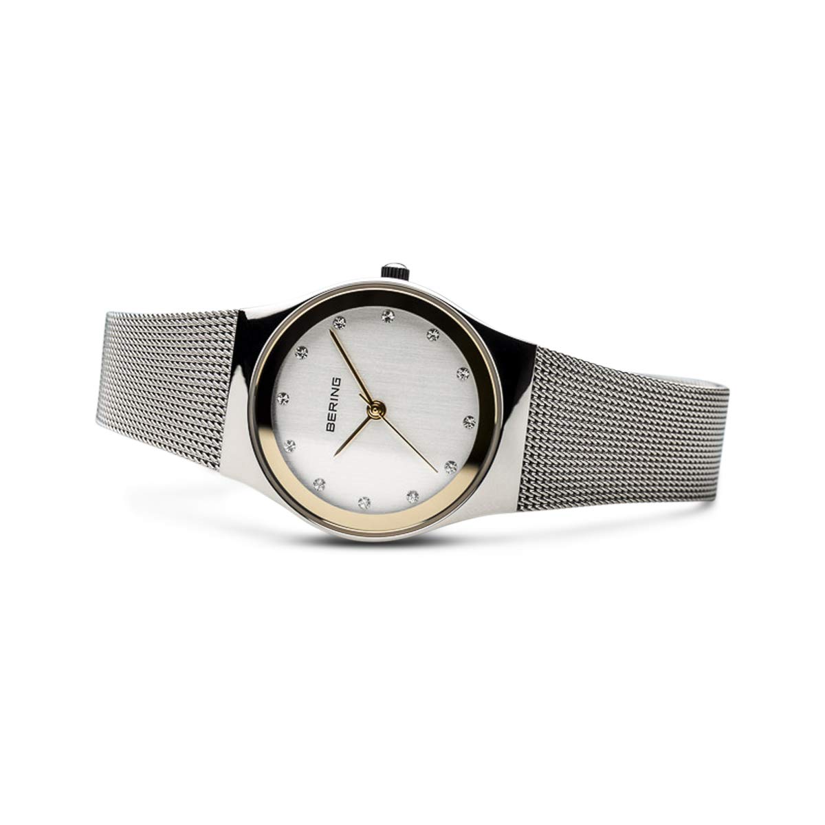 Bering 12927 Reloj de Cuarzo para Mujer con Caja de Acero Inoxidable de 27 mm y Esfera, Correa milanesa, Cristal de Zafiro y Resistencia al Agua de 3 ATM