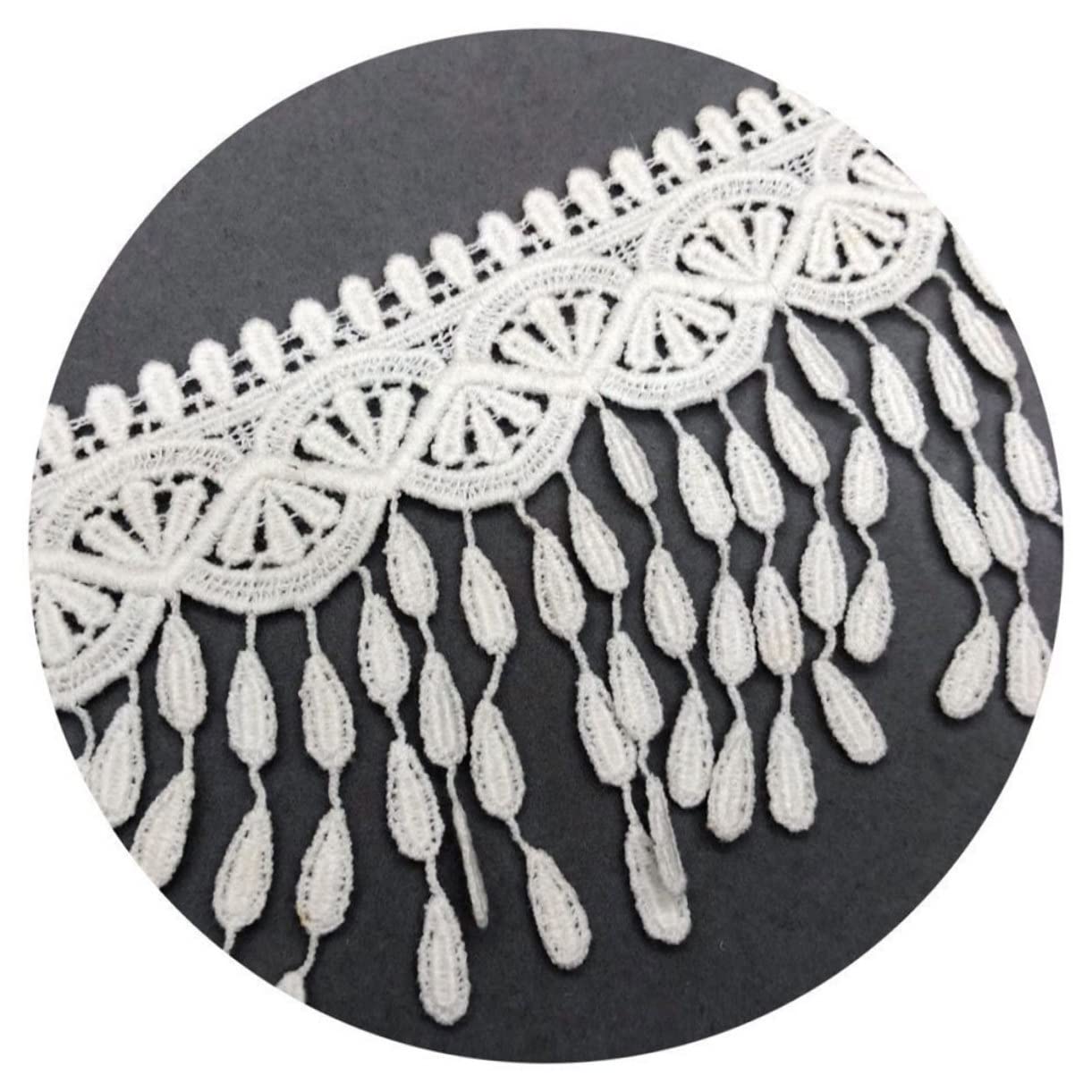 3piezas Ribete De Encaje Con Borlas Yardas Para Accesorios De Costura Ropa Manualidades y Decoración