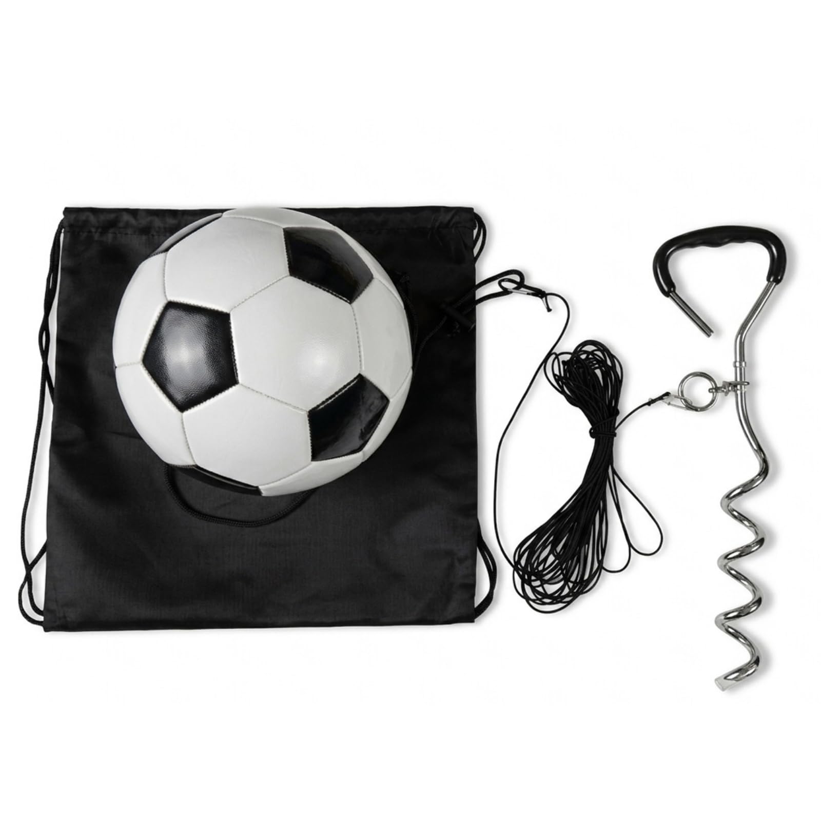 Ground Stake Ball Coach 10 M Rope Rebound Soccer Ball Set Long-Lasting Materials Soccer Kick Coach for Outdoor, Rebound Soccer Set | Sporting Goods | Team Sports | Soccer-image-26