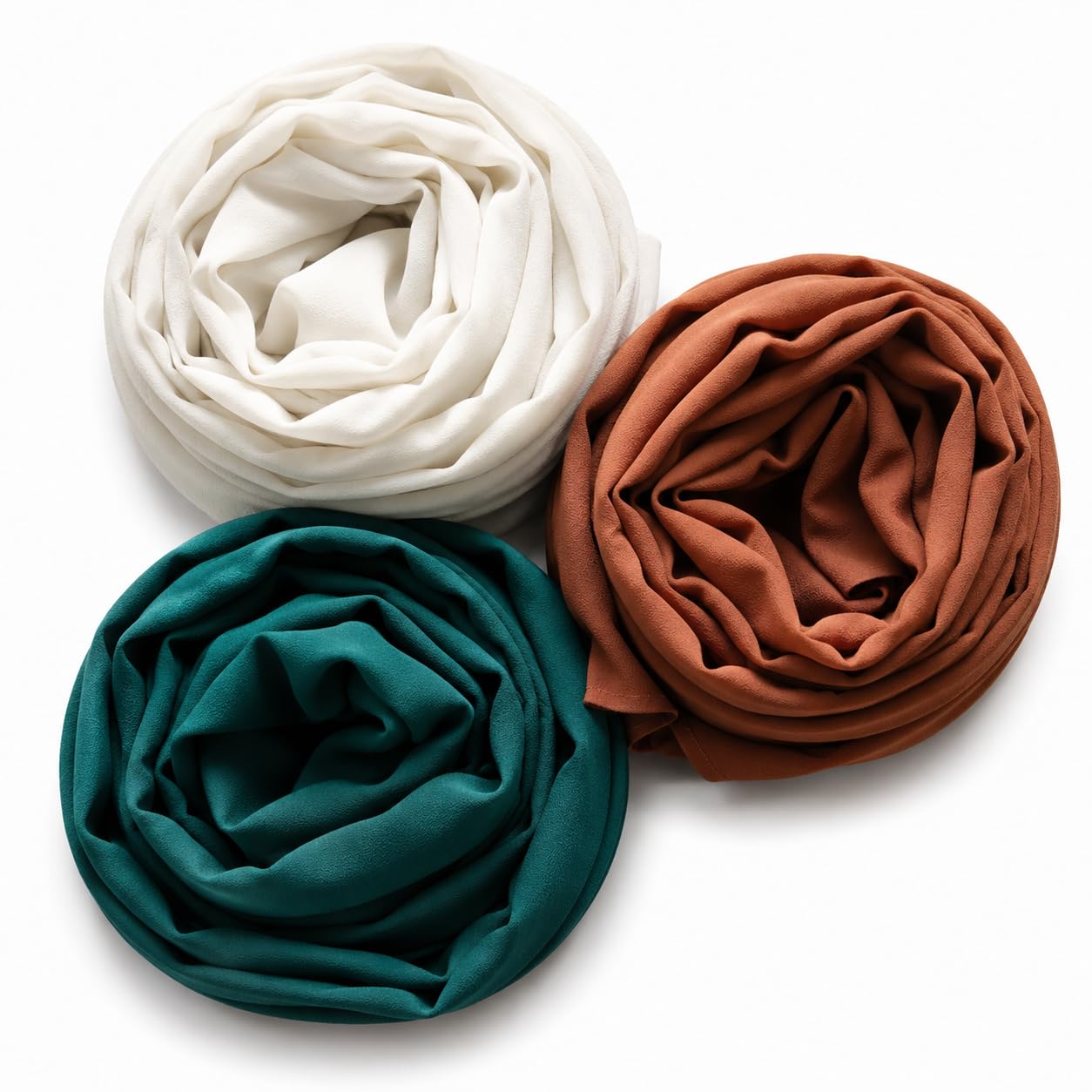 Chiffon Georgette hijab Scarf for Women | 200 cm x 70 cm | Pack of 3 Hijab Set | Lightweight & Breathable | Women's Shawl | Daily Wear & Occasion-picture-45