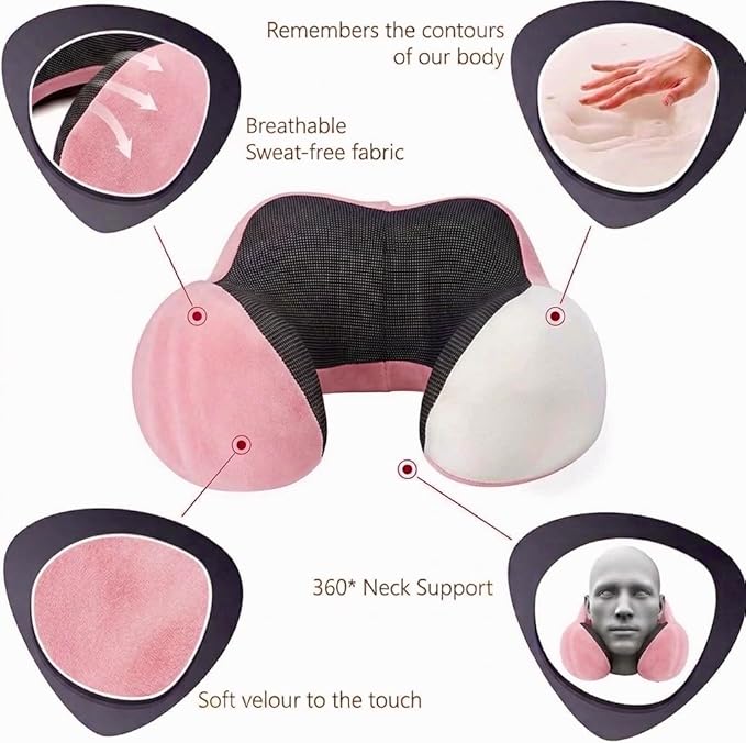 Almohada de Viaje Cervical Espuma Viscoelástica con Cubierta Lavable miniatura 3