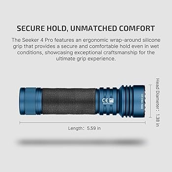 オーライト　olight Seeker4 Pro ＣＷ　ミッドナイトブルー Olight Seeker 4 Pro Rechargeable Cool White LED Flashlight