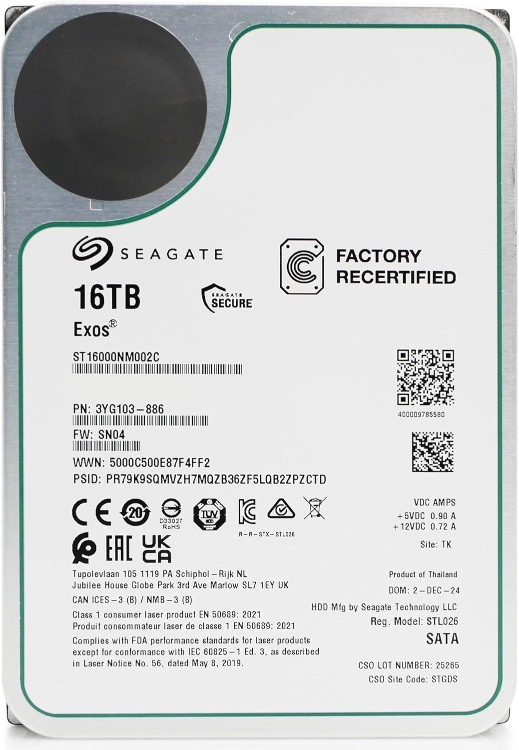 Amazon.com: Seagate Exos X16 ST16000NM002C 16TB 7.2K RPM SATA 6Gb