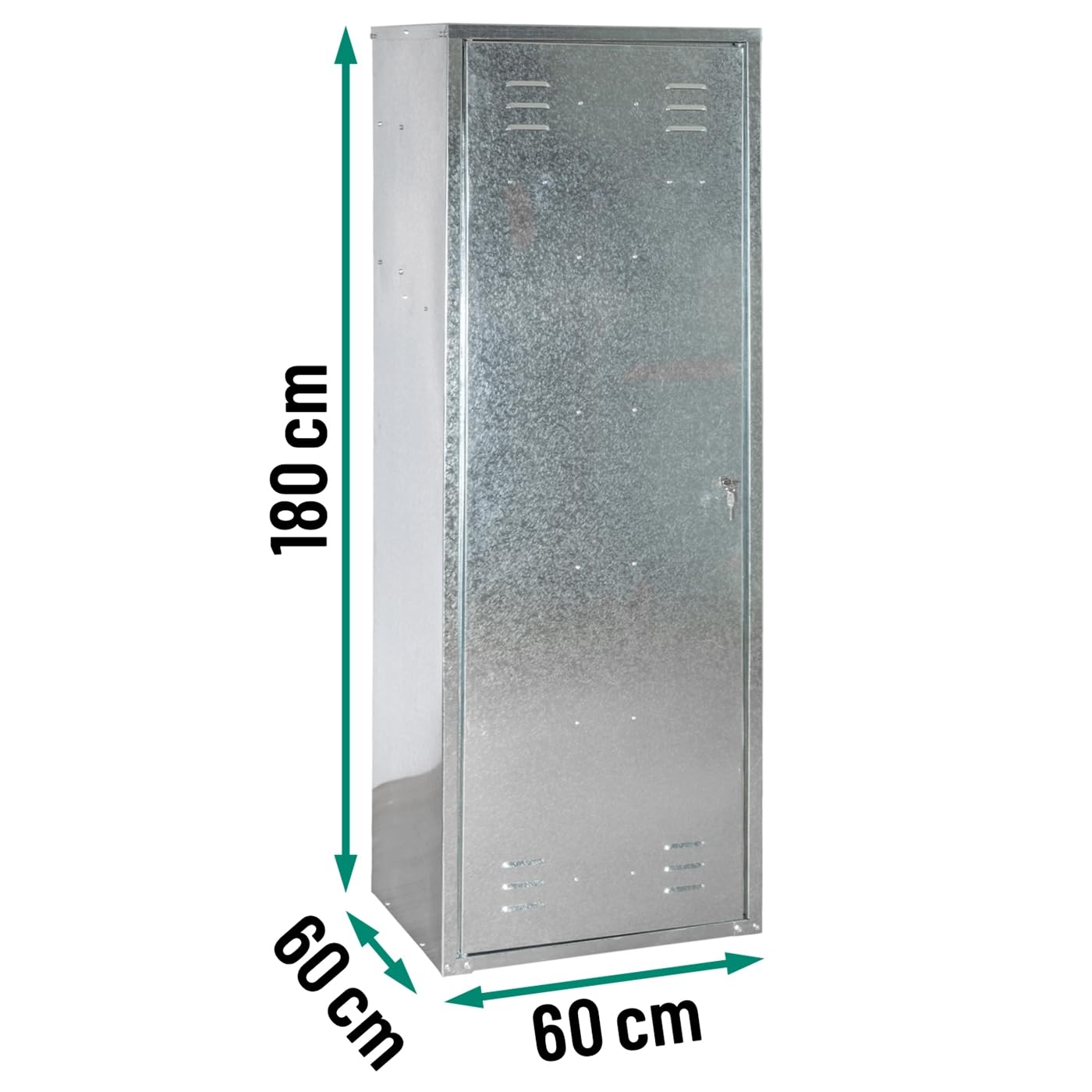 VOSS.farming Sattelschrank für 2 Sättel 60x60x180cm verzinktes Stahlblech mit Schloss