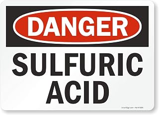 SmartSign "Danger - Sulfuric Acid" Label | 10" x 14" Laminated Vinyl