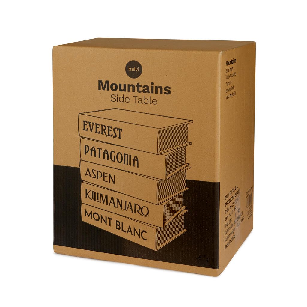 Balvi Tavolino Mountains Book Stack Con doppio scomparto segreto Legno