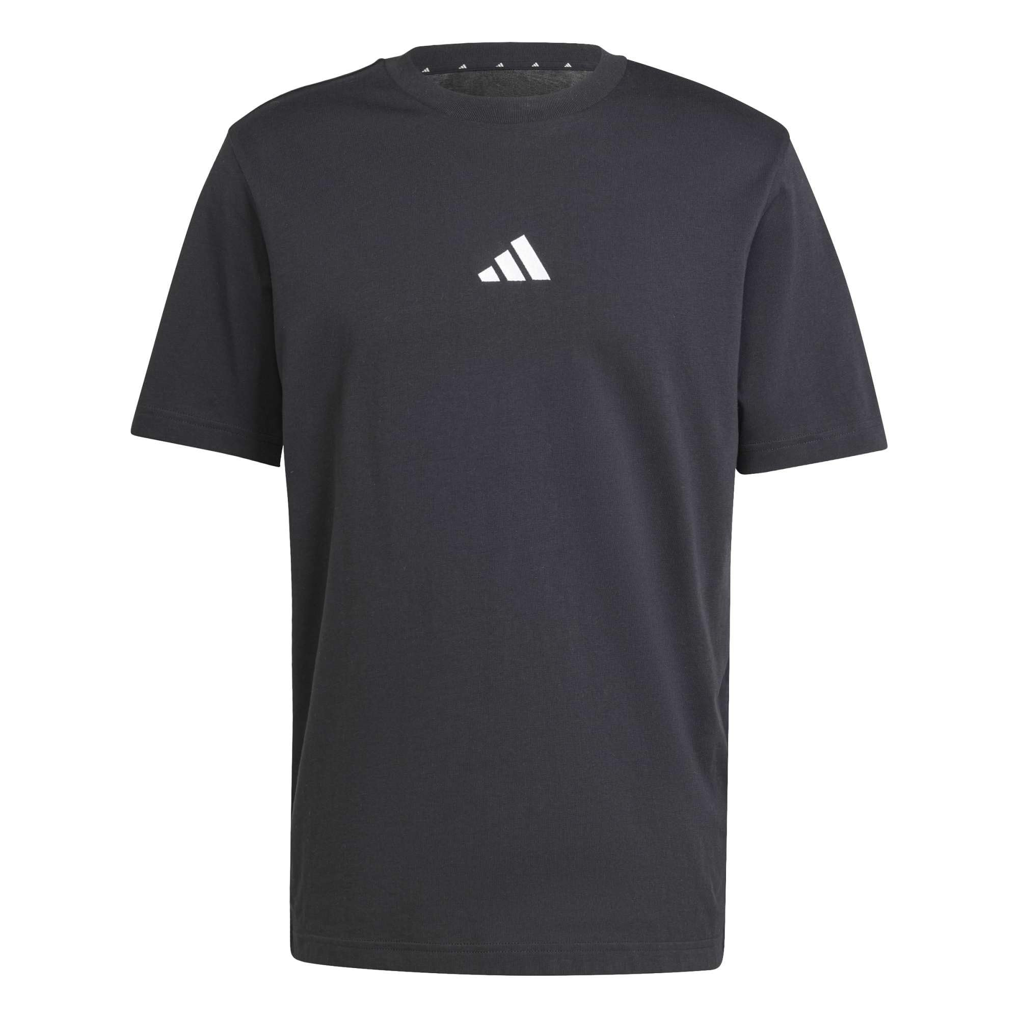 adidas Herren Essentials Small Logo Single Jersey Shirt, Black/White, XL