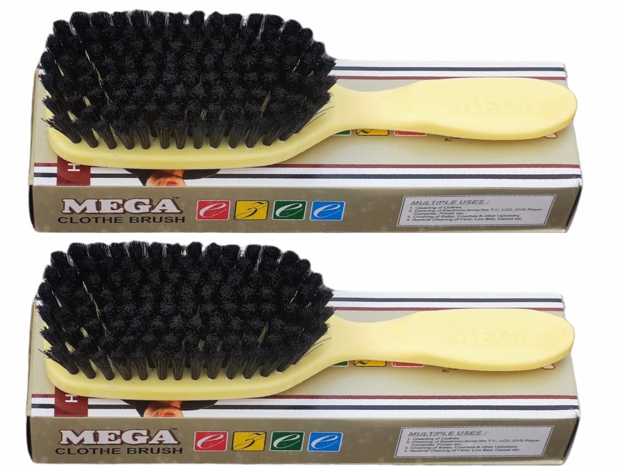 Venus Ezee Multipurpose Brush with Hard Bristles, Tile Cleaning, Cleaning of Sneakers, Car Seat Covers, Carpet, Blazer, Sofas Cover, Mats, General Cleaning of Floor, Low Bed (Pack of 2) (B09NM61ZN7) Amazon Price History, Amazon Price Tracker