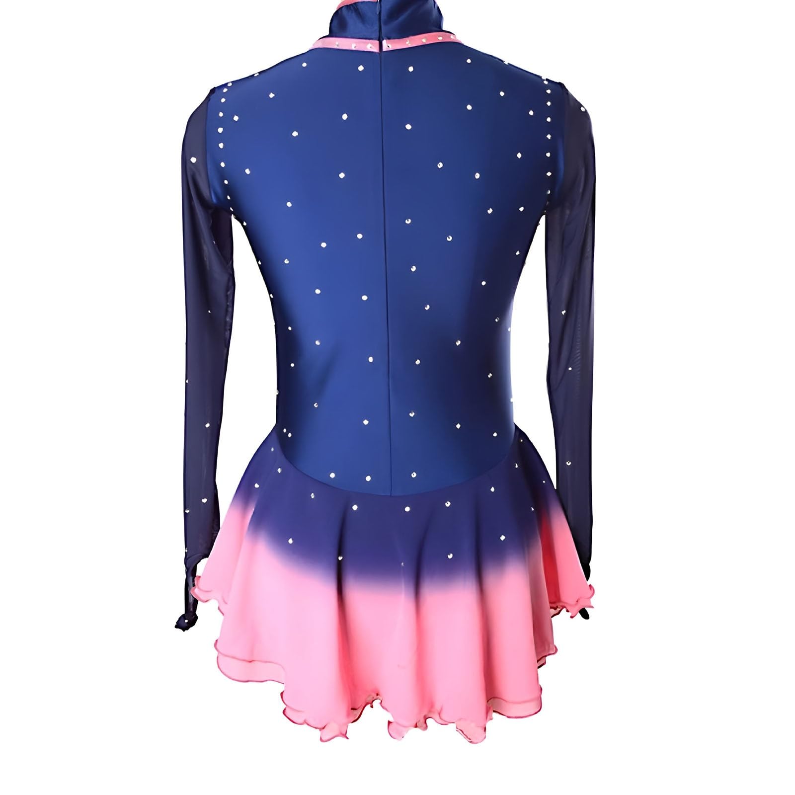 Abito Da Pattinaggio Artistico A Maniche Lunghe Da Donna for Competizione, Abito Da Pattinaggio Sul Ghiaccio Traspirante, Uniforme Di Squadra Personalizzabile
