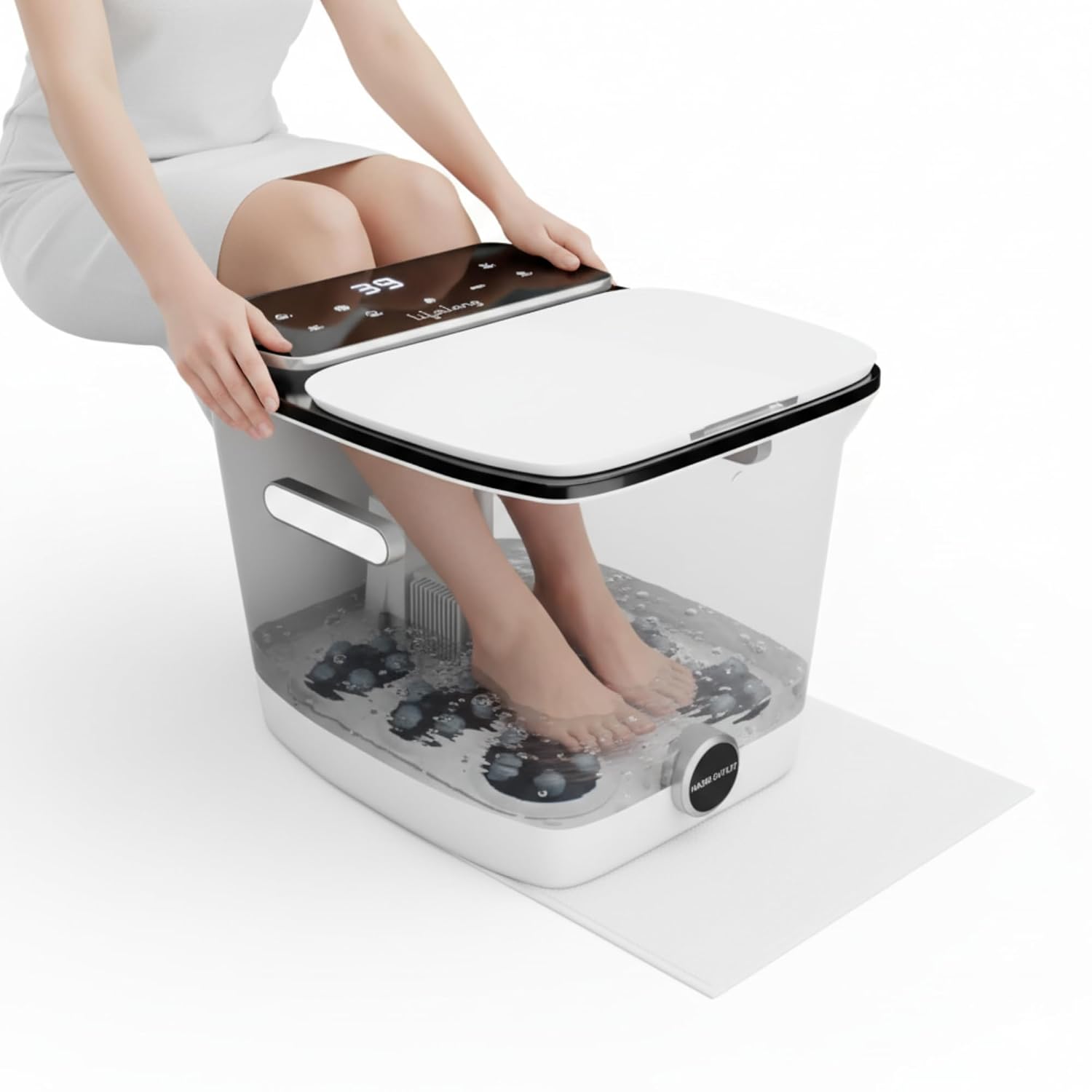 Drumstone Premium Foot Spa Massager with Heat Bubble Vibration Pedicure Tub for Relaxation Foot Care Soothing Soak Portabl... - Review, Price and Buying Guide