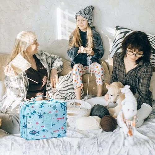 Miniatura 10 de Cdrompy Kit de ganchillo de 65 piezas para principiantes, kit de ganchillo para adultos principiantes, kit de principiantes con 8 colores de hilo de