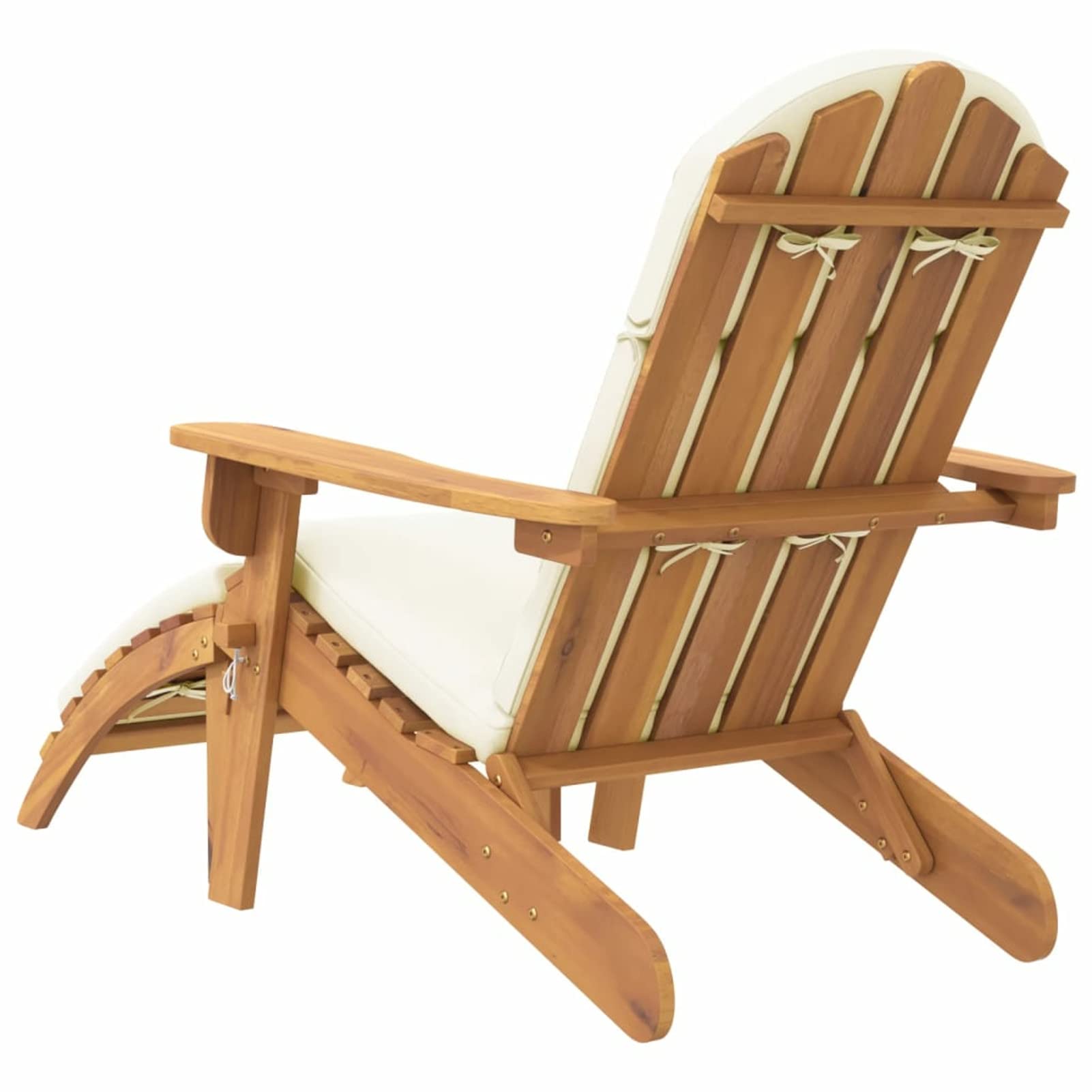 Gecheer Silla de jardín Adirondack con reposapiés Madera Maciza Acacia,Muebles de Jardin,para Exterior Balcón Terraza Patio,Type 1