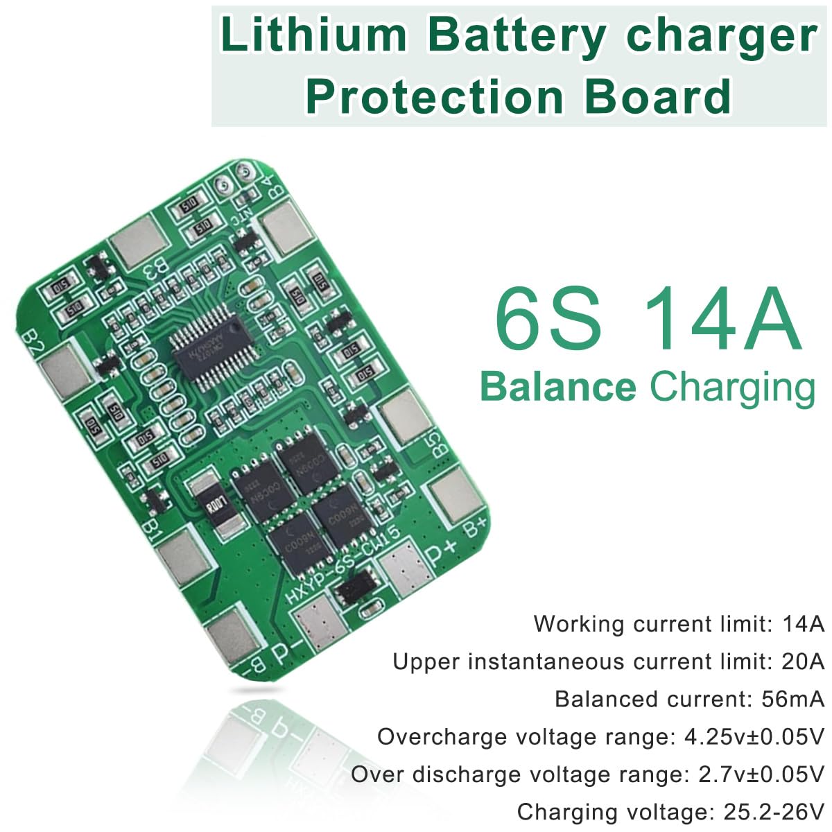 Amazon.co.jp: DAOKAI リチウム電池保護板 バランス充電 6S 14A 24V