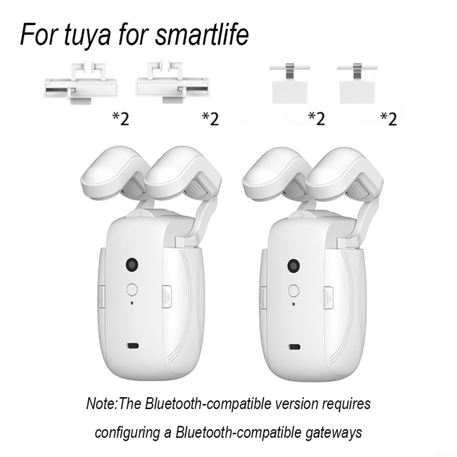 Rideaux électriques, rail de rideau électrique, pour TUYA Bluetooth Smart rideaux robots 3 en 1 pour barre romaine T/U rail (2 pièces)
