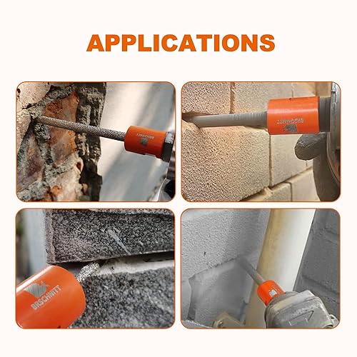 Miniatura 3 de Broca de rastrillo de mortero de diamante, enrutador de 425 pulgadas x 1 pulgada con rosca de 58-11 para señalar, granito, mármol, hormigón,