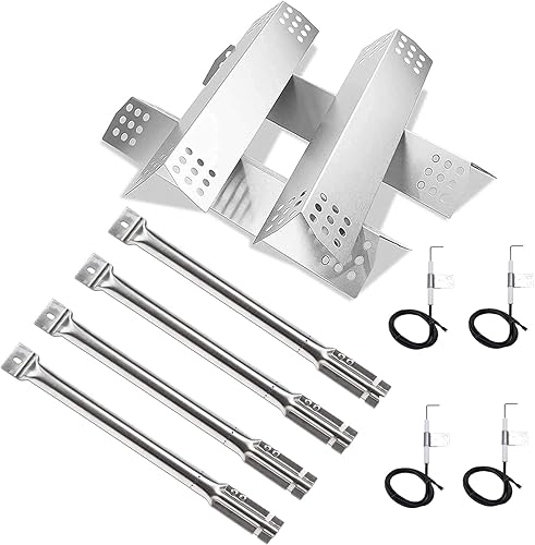 Hisencn Kit de reparación para Master Forge 1010037, 1010048 modelos de parrilla de gas, quemadores de acero inoxidable, piezas de repuesto de