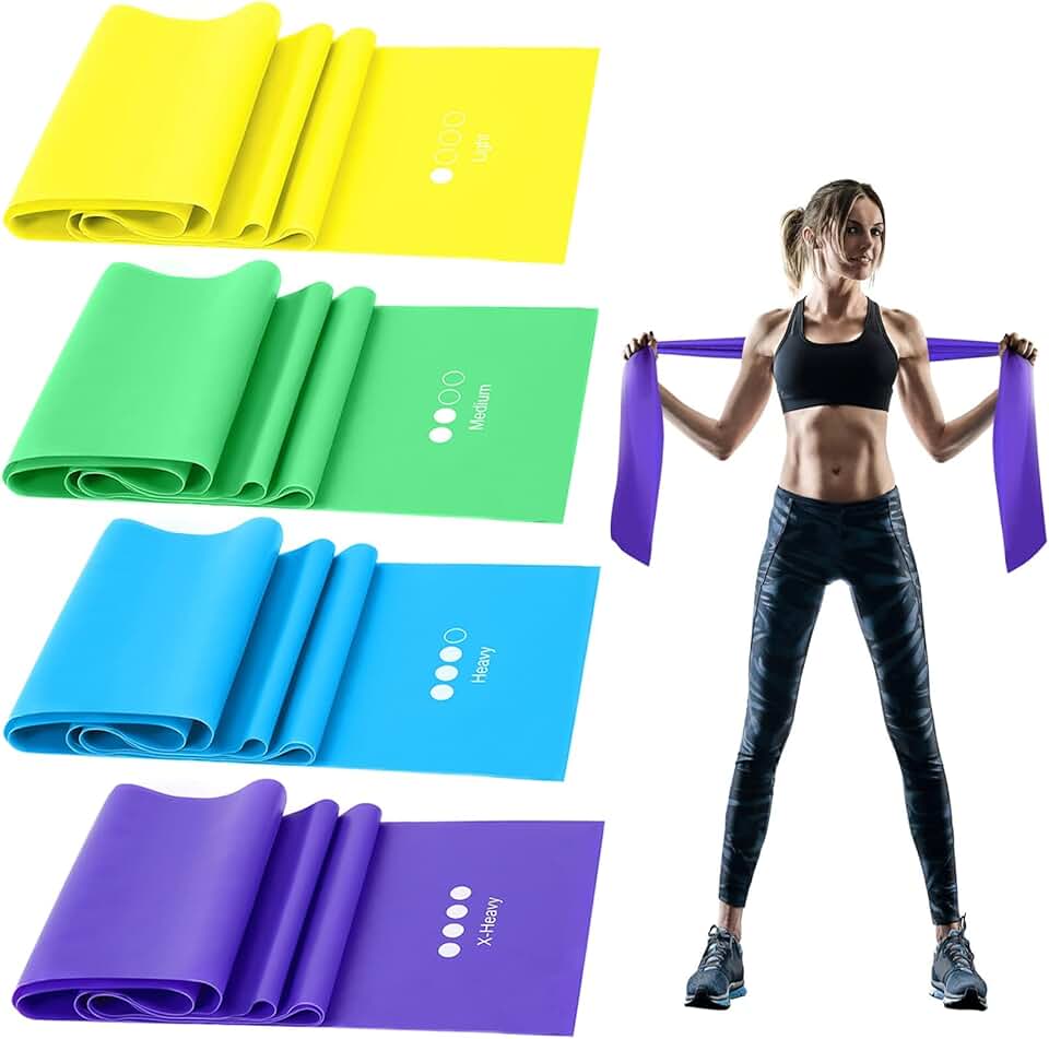 GIEMIT Resistance Bands Set,TPE Elastic Bands with 4 Resista