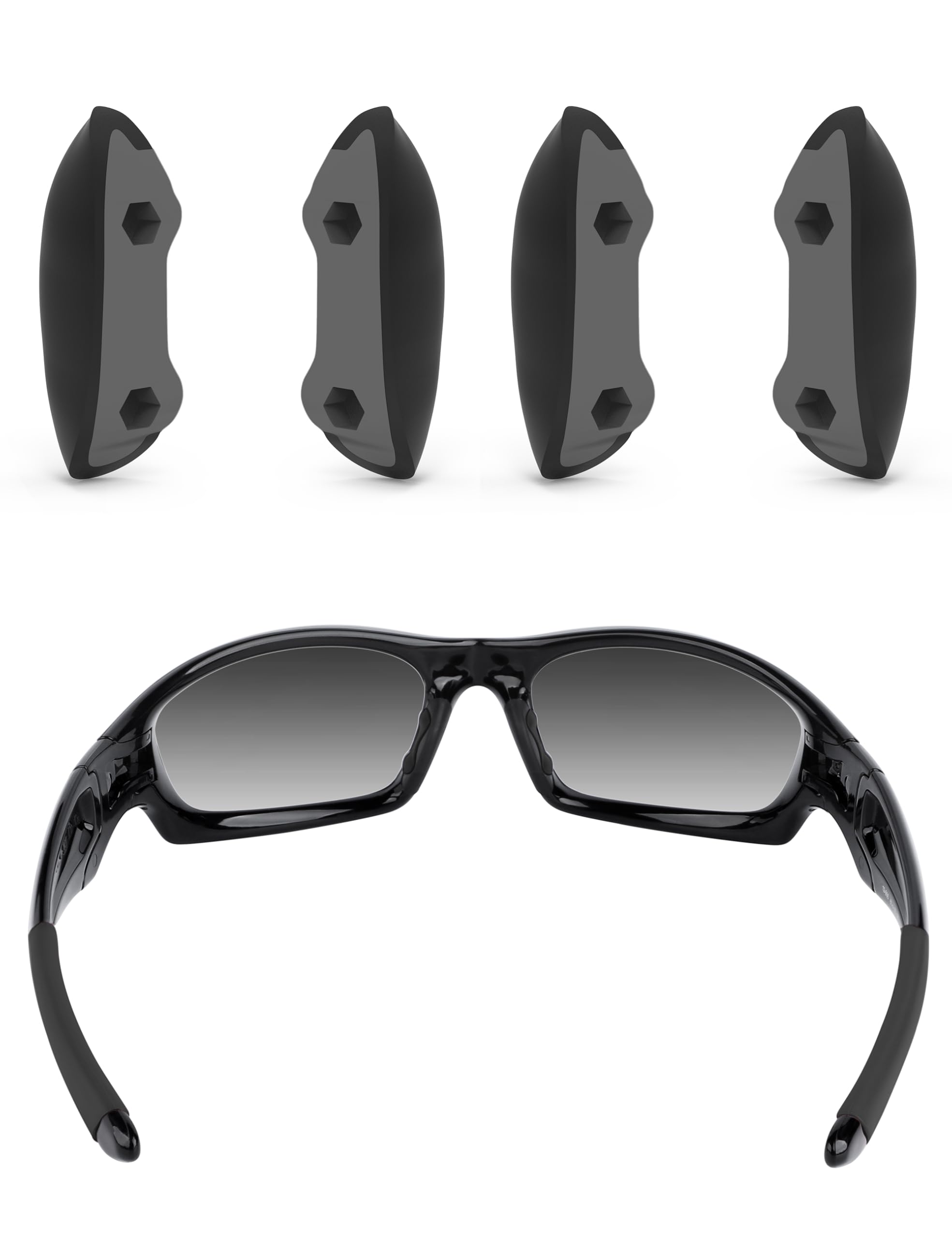 ToughAsNails Replacement Nose Pads Pieces for Oakley Straight Jacket 2007 Sunglasses - Standard Fit