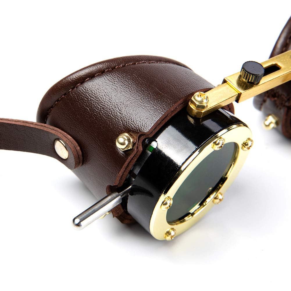 Occhiali di protezione per Halloween, stile steampunk, vittoriano, di lusso, per festival, rave, vintage, saldatura, cosplay