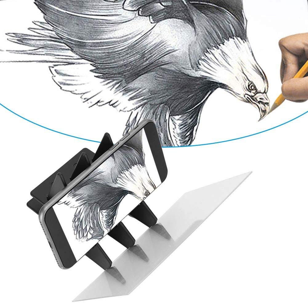 Tavolo Disegno Impermeabile IP65, Scheda di Tracciamento Pittura Scrittura Schizzo Specchio Riflesso con Staffa Tavolo Disegno Ottico(7 pollici)