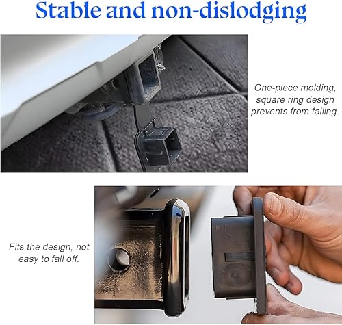 Miniatura 3 de zipelo 2 fundas para enganche de remolque, cubierta de goma resistente para enganche de remolque, inserción de tapa de enchufe, protege el tubo