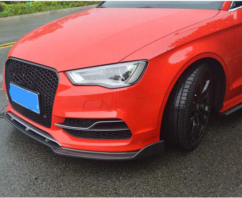 Front Bumper Lip fits Audi A3 Sline S3 Sedan &Convertiable 2014 2015 2016 Factory Outlet Carbon Fiber CF Chin Spoiler Splitter Protector
