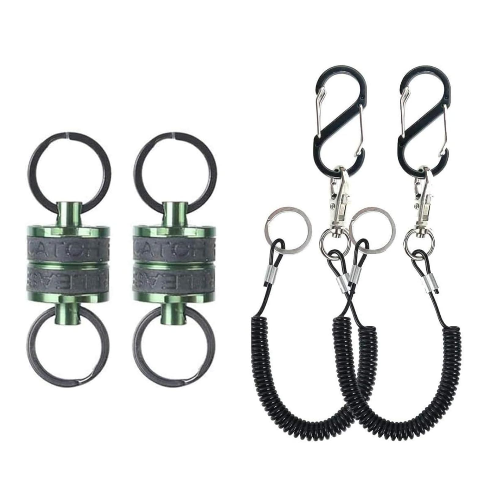 M MAXIMUMCATCH Maxcatch Magnetic Fly Fishing Net Release Holder Retractor with Carabiner Clip and Lanyard