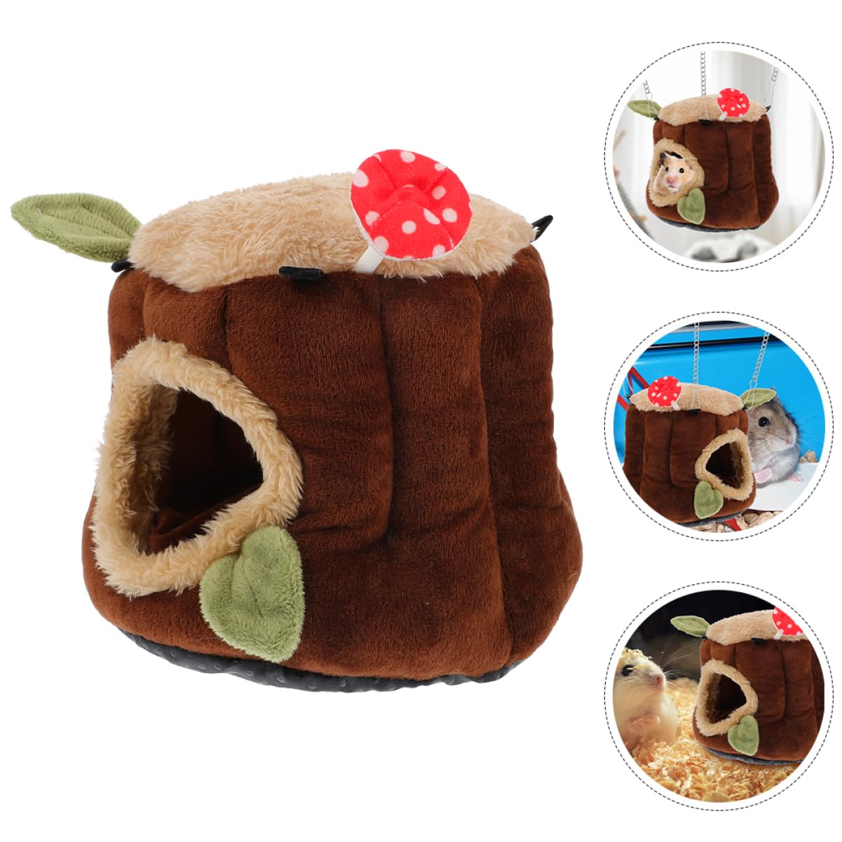 BESPORTBLE Casa De Hámster 5 Piezas Nido de algodón de Conejo Enano casa Hermosa Red de hámster Accesorio Chinchilla Invierno Nido de Nido de Loros pequeño hámster Nido cálido paño