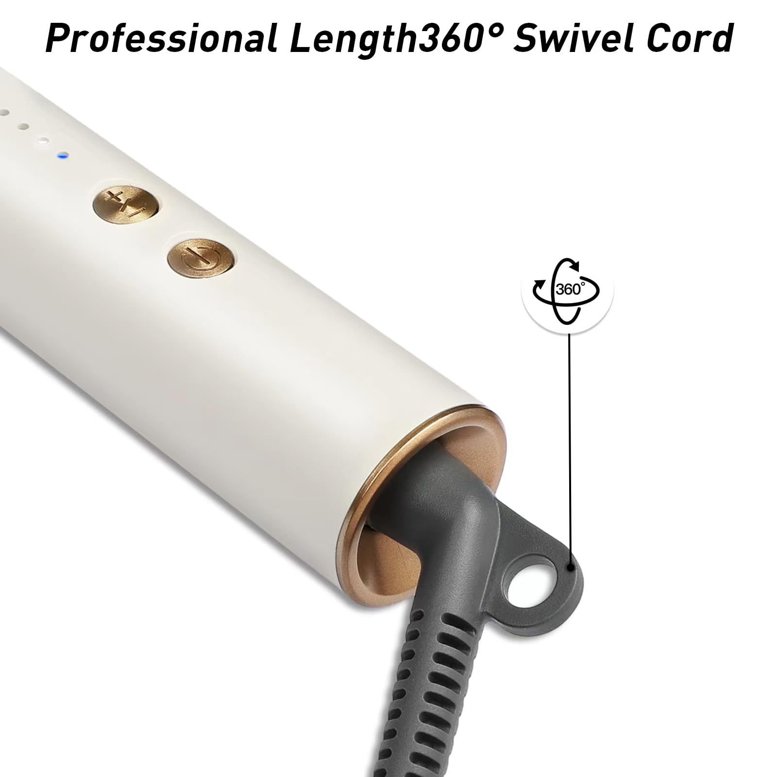 Straightener Hair Comb Brush, 2-in-1 Straightening Curling Brush for Women, Heat Comb Hair Straightener 30s Fast Heating with 5 Temp Settings & Anti-hot Comb for Home, Salon, White