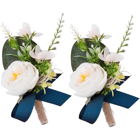 Amazon.com: Campsis Conjunto de flores de dama de honor blanco Boutonniere para  novio, ramillete de boda, decoración de flores para niñas, novio con ojales  para dama de honor, dama de honor, madre