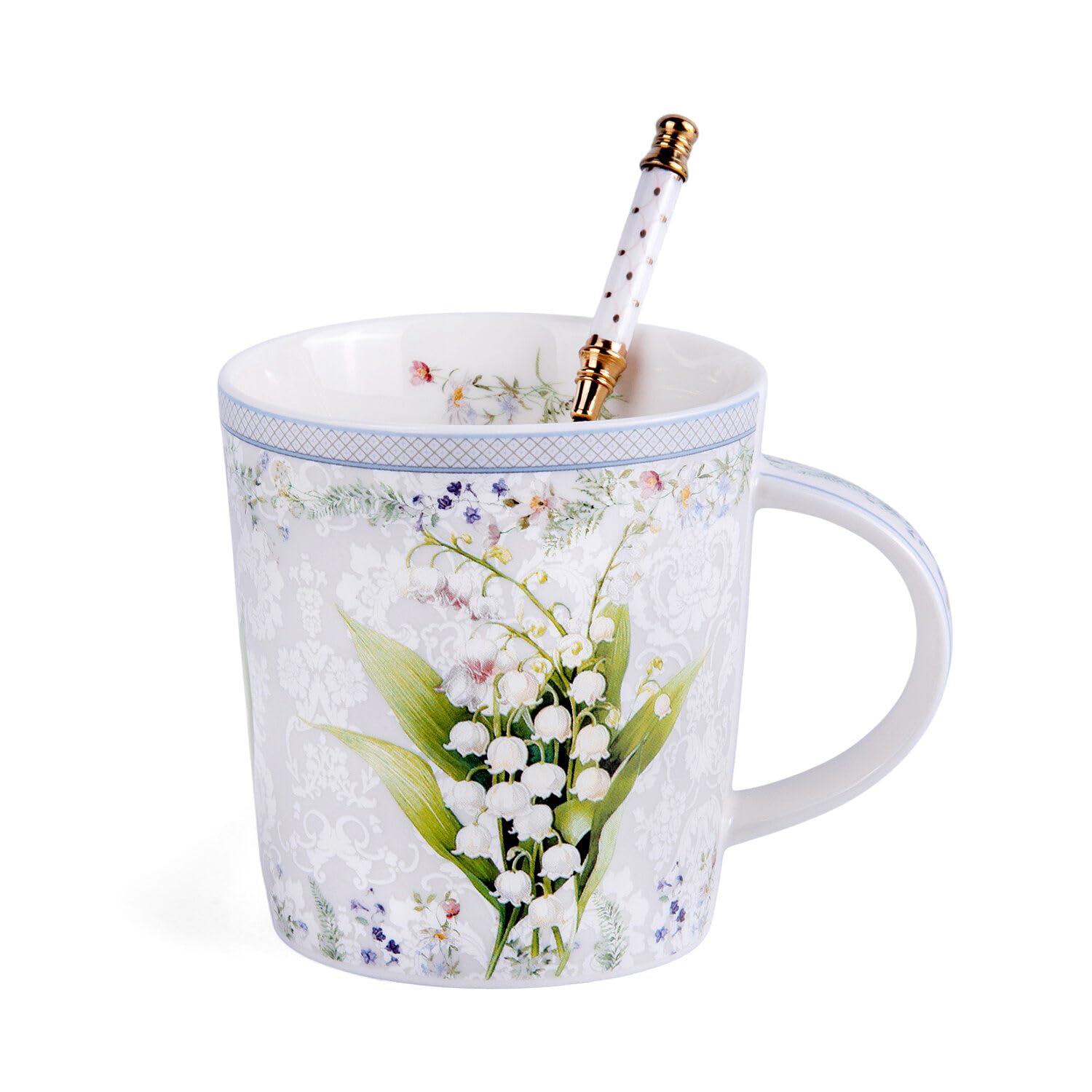 Amazon.com: STP GOODS Lily of the Valley Bone China Tea and Coffee