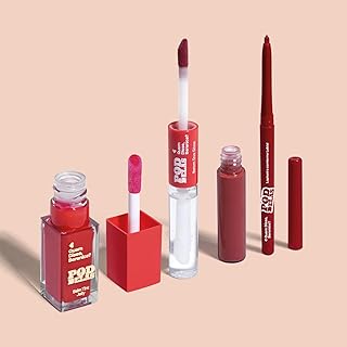 Combo QDB Pod Delas: Balm Tint Jelly Vermelho ao Vivo 6,5ml + Batom Duo Vermelho se Inscreve 8ml + Lapiseira Labial Vermelho Link na Bio 300mg