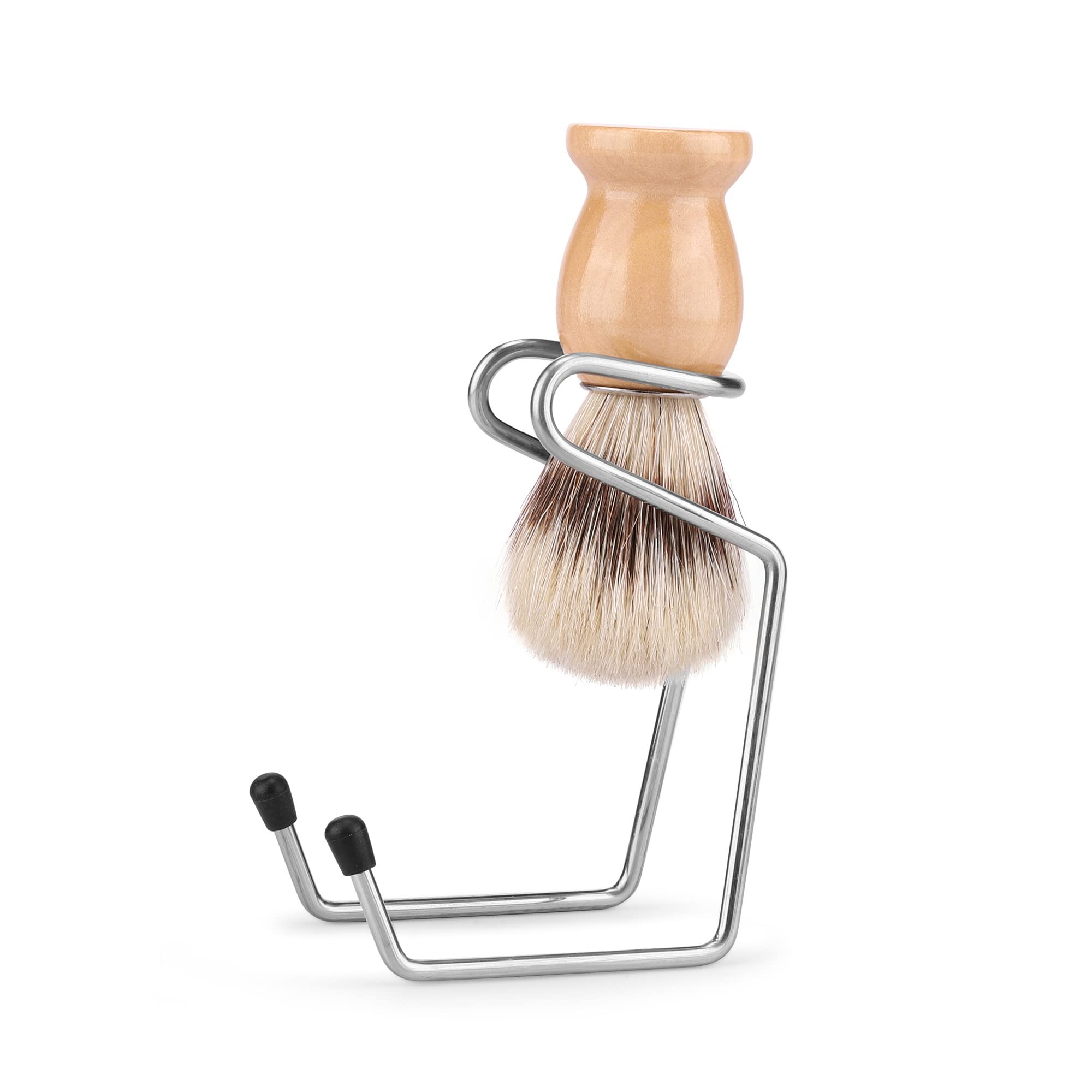 Set di pennelli da barba da uomo, 4 in 1, include sapone da barba da 100 g, pennello da barba in tasso e supporto da barba in acciaio inox e ciotola da barba per marito, papà, compleanno