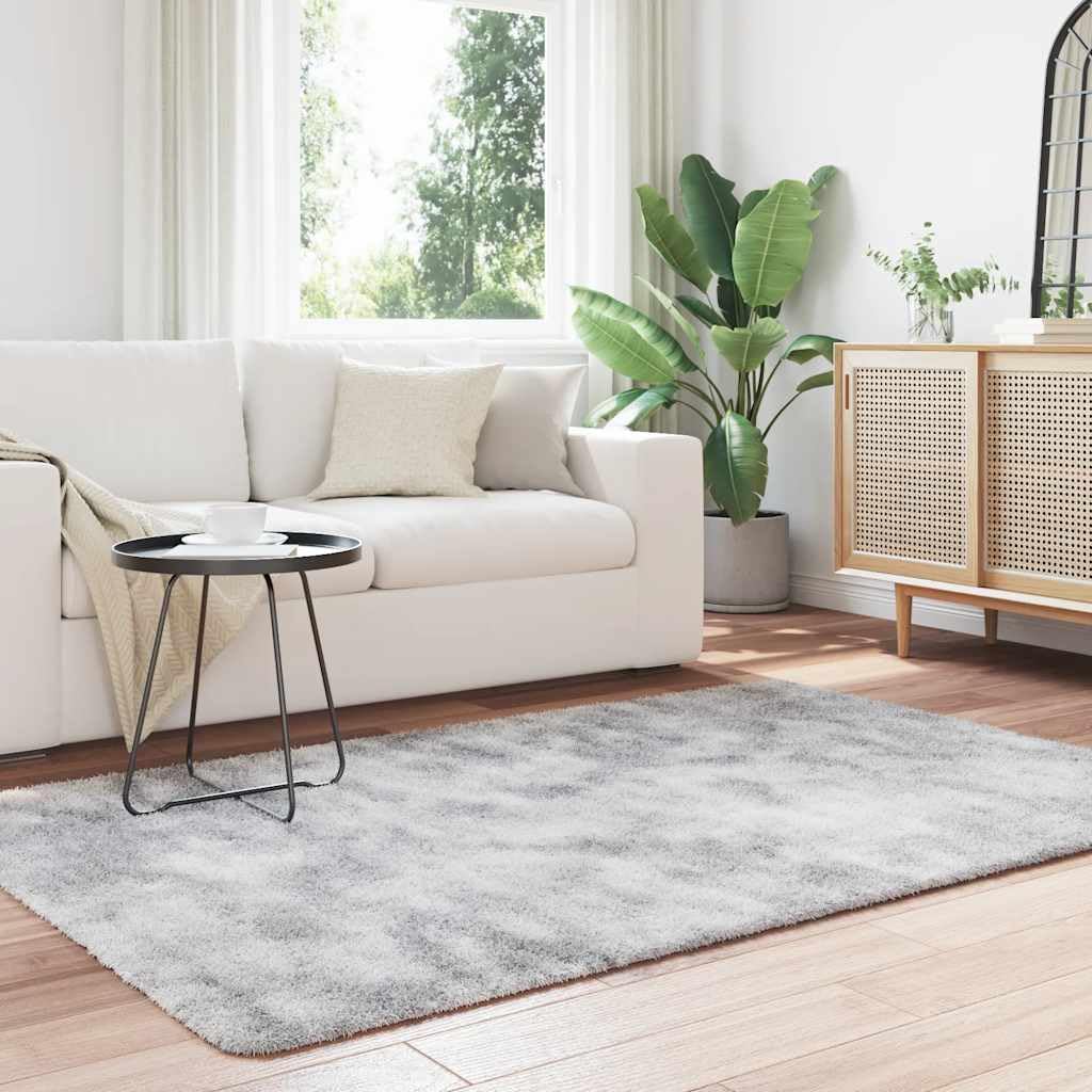 Tappeto Shaggy a Pelo Lungo NAVARRA Grigio Chiaro 130x200 cm,Tappeto Shaggy,Antiscivolo Morbido,Tappeto Shaggy Camera da Letto-4102834