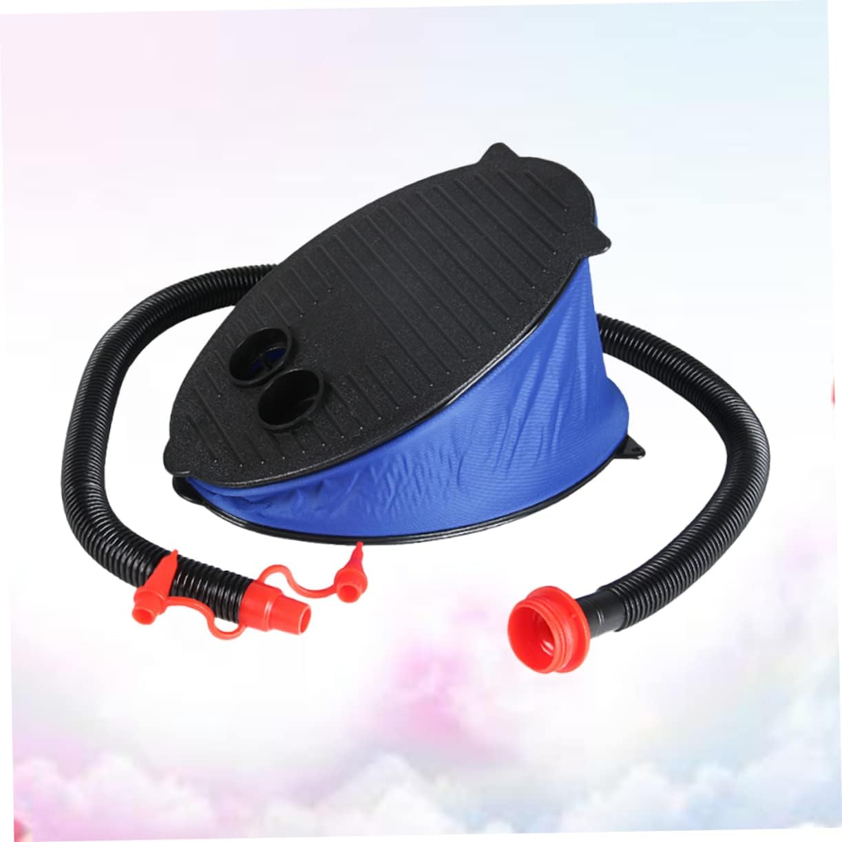 Foot Pump for Kayak and Air Mattress Dual Purpose Foot Operated Inflatable Air Pump with Nozzles Construction for Quick Inflation and Deflation of Beds and More