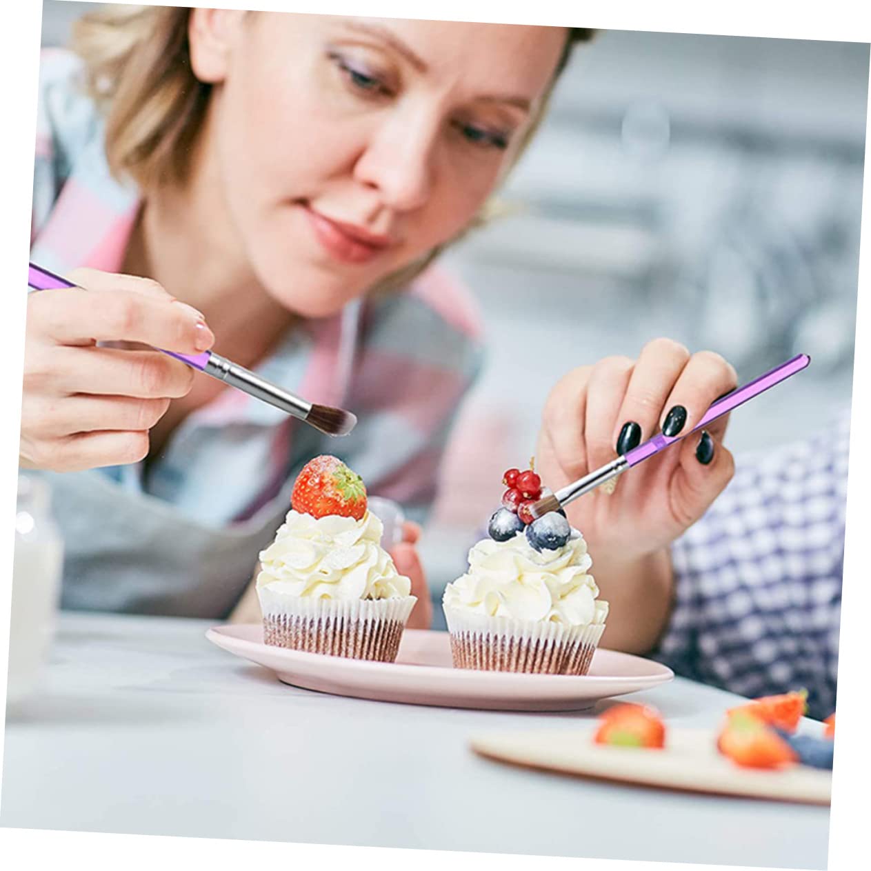 BESTonZON 40pièces Set De Pinceaux De Décoration De Gâteaux Outils Multifonctions Pour Pâtisserie Et Desserts Accessoires Pratiques Pour Création De Gâteaux Et Biscuits Fournitures