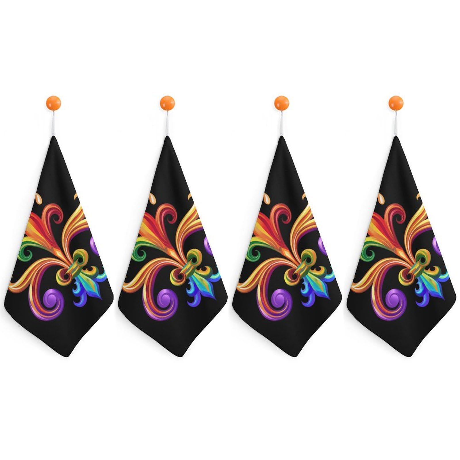 TXFBTRFSA Gay Mardis And Grass LGBT Hand Towels with Hanging Loop Kitchen Towel Handkerchiefs Cleaning Cloths