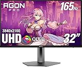AOC - 31.5" AG326UD QD-OLED, UHD, 165hz Gaming Monitor - Black (Renewed)